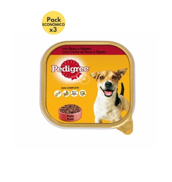 Heavands - Grandes marcas a preços discount - Comida Húmida Cão Pedigree Vaca 300 G Pack de 3 1