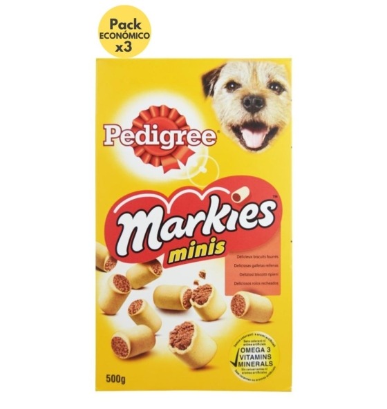 Heavands - Grandes marcas a preços discount - Snack Cão Pedigree Markies Mini 500 G Pack de 3 1