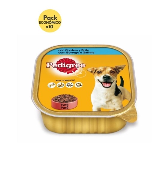 Heavands - Grandes marcas a preços discount - Comida Húmida Cão Paté Pedigree Borrego 300 G Pack de 10 1