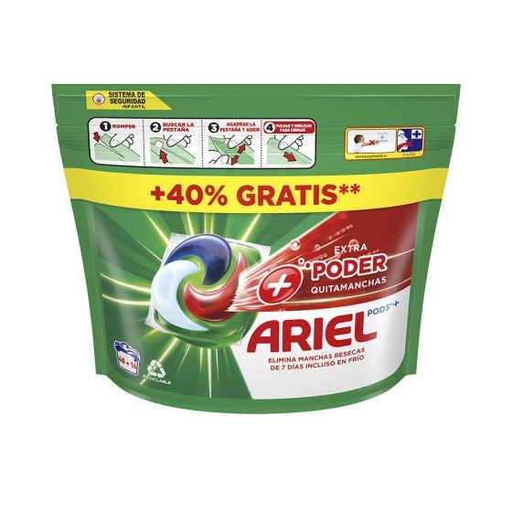 Heavands - Grandes marcas a preços discount - ARIEL PODS EXTRA POWER MANCHAS Detergente 3 em 1 56 cápsulas 1